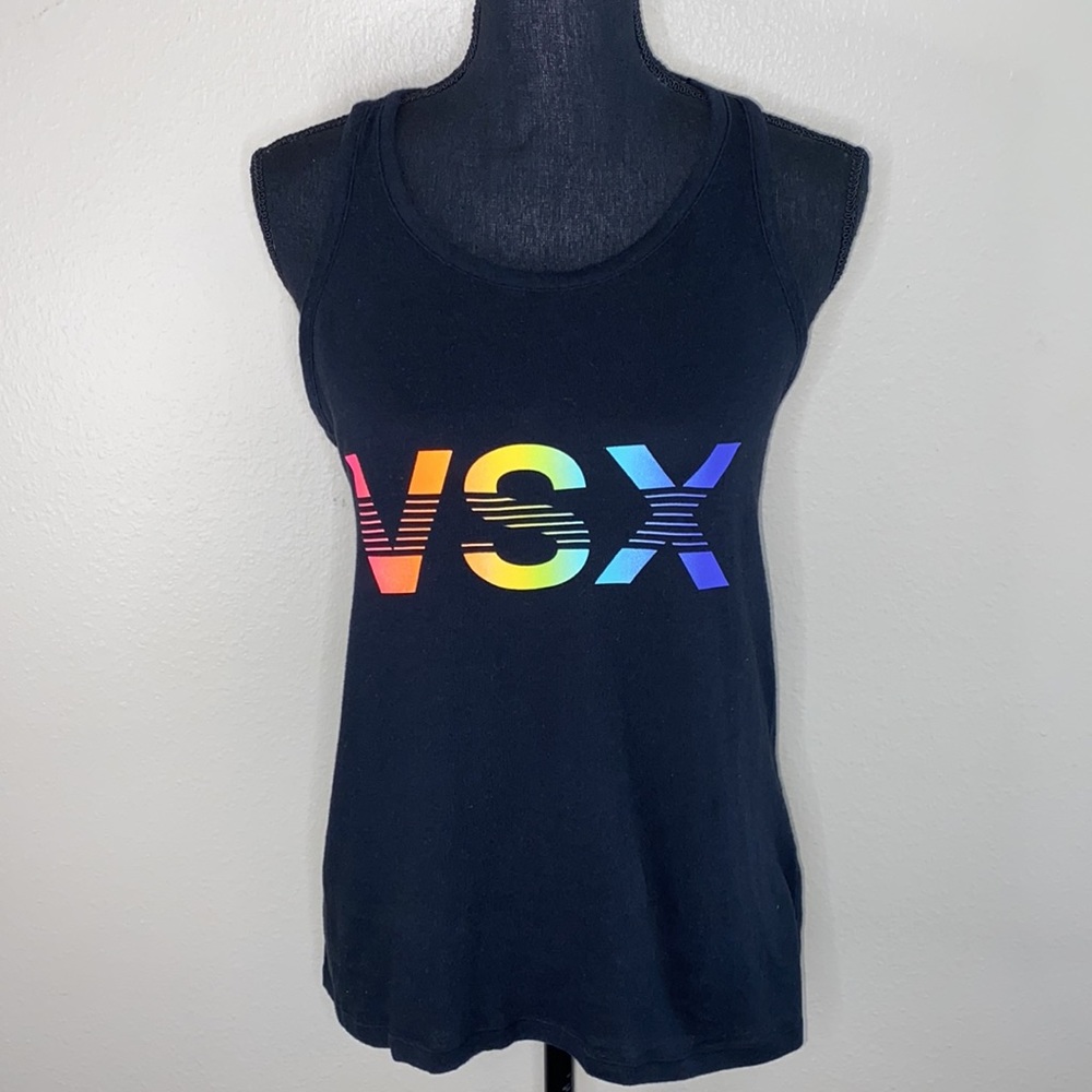 Victoria Secret Sport Black Raibow Color VSX Tank